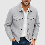 Men shirt jacket with collar and chest pockets regular fit