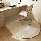 Office chair mat with non-slip backing for floor protection, polyester fleece geometric design