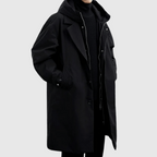 Men waterproof raincoat lightweight with adjustable hood in green and black