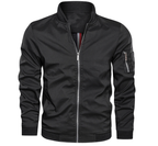 Men lightweight bomber jacket casual relaxed fit in black khaki red