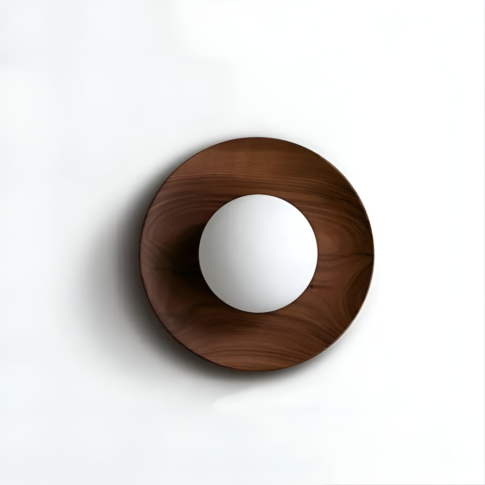 Scandinavian round wall light with globe shade, minimalist indoor wall sconce