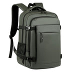Men's waterproof backpack with laptop compartment, large capacity ergonomic design