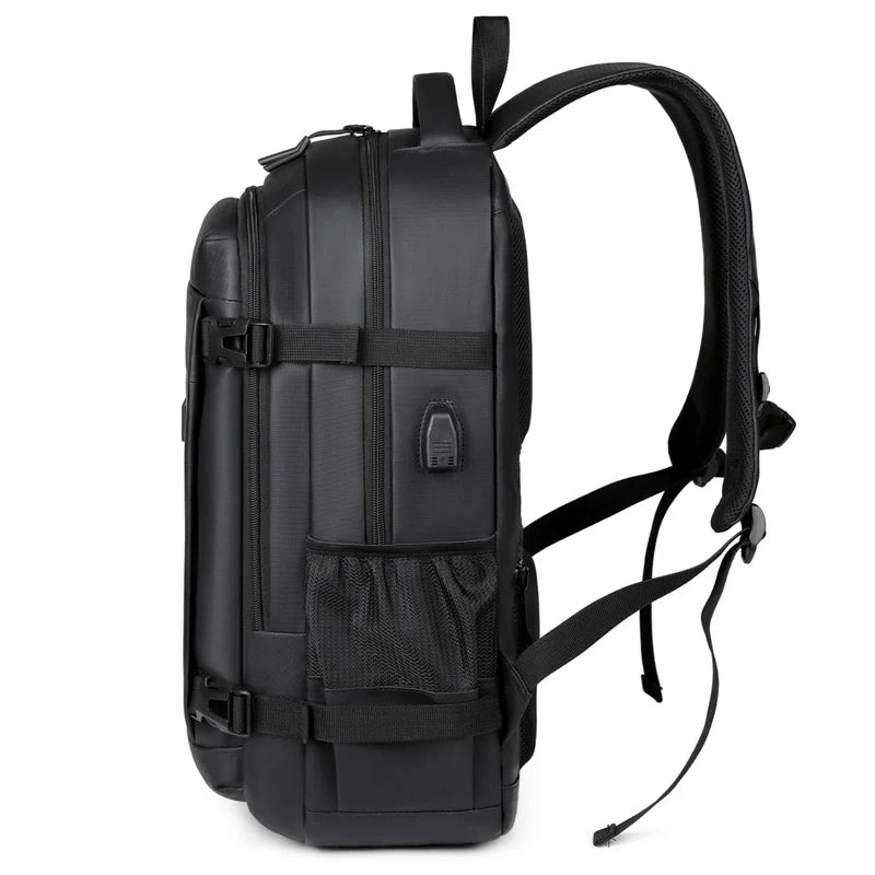 Men's waterproof backpack with laptop compartment, large capacity ergonomic design