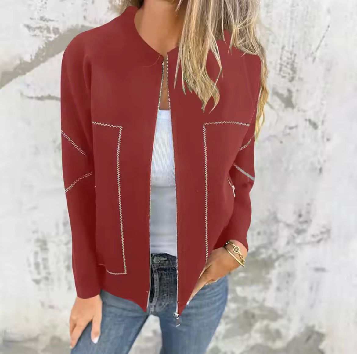 Women's zip jacket all-season lightweight, available in multiple colours