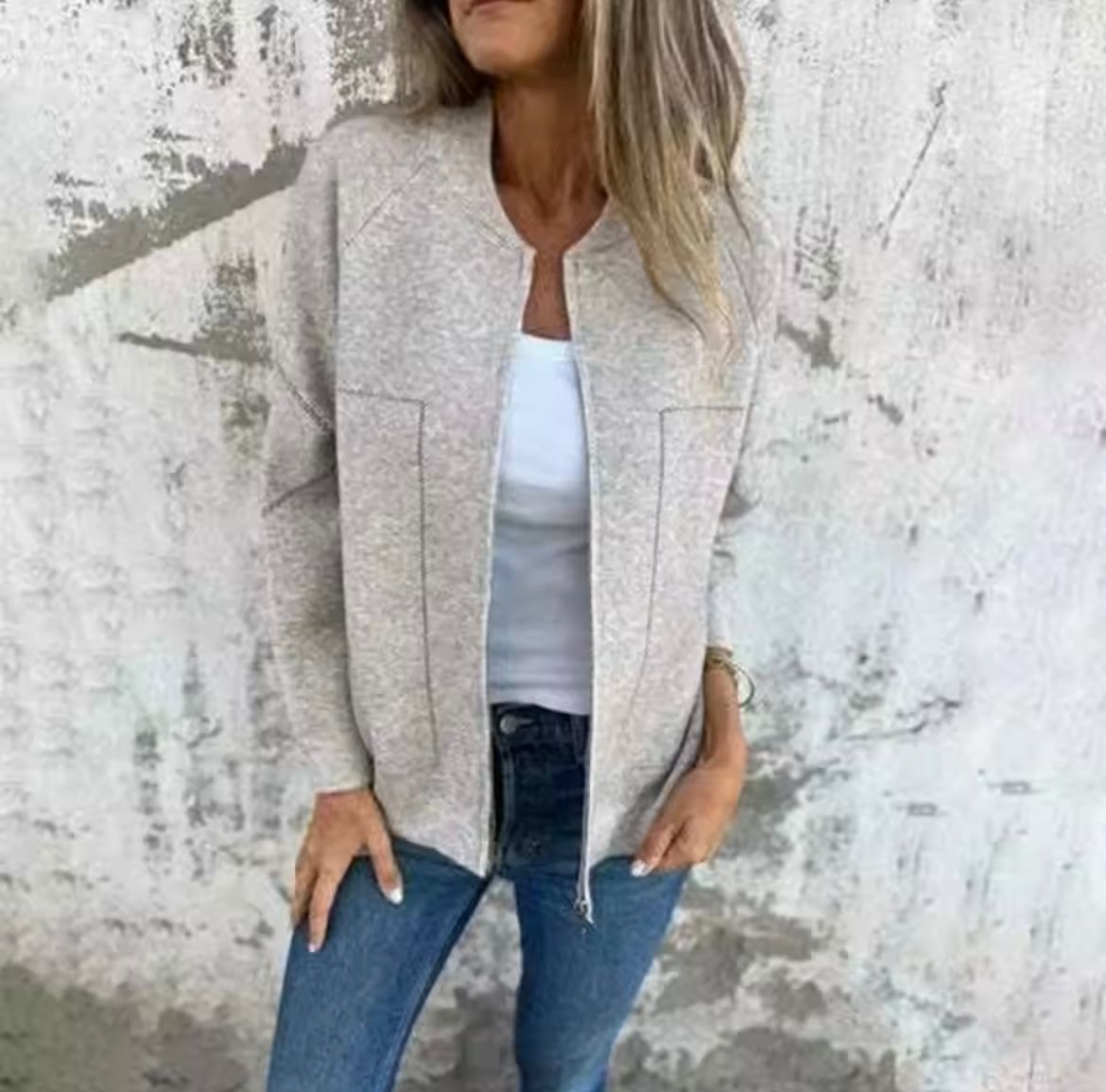Women's zip jacket all-season lightweight, available in multiple colours