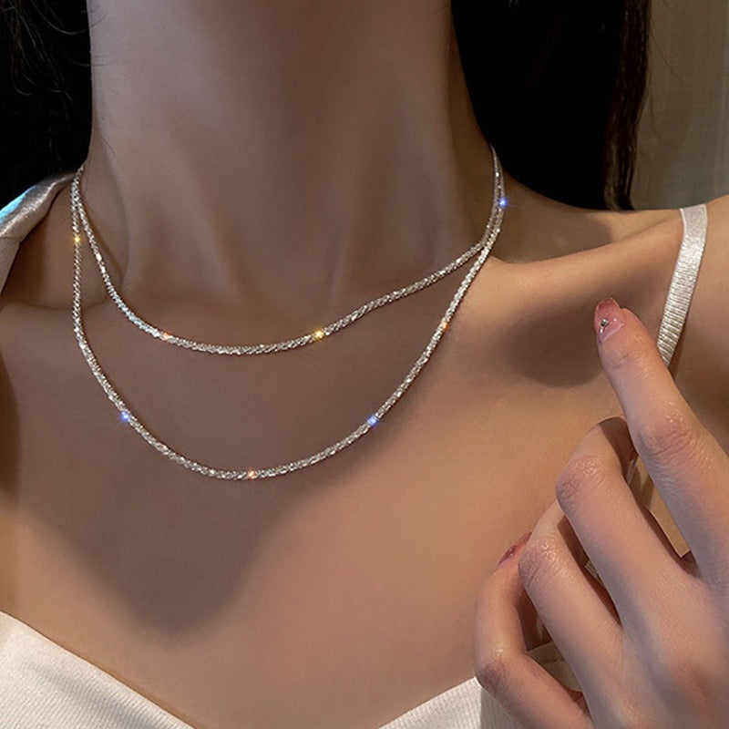 Women necklace jewelry delicate chain design