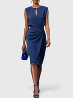 Women's elegant dress in multiple colors, flattering sleek cut for formal and casual occasions