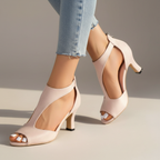 Women orthopedic heels with supportive rear and stable heel design