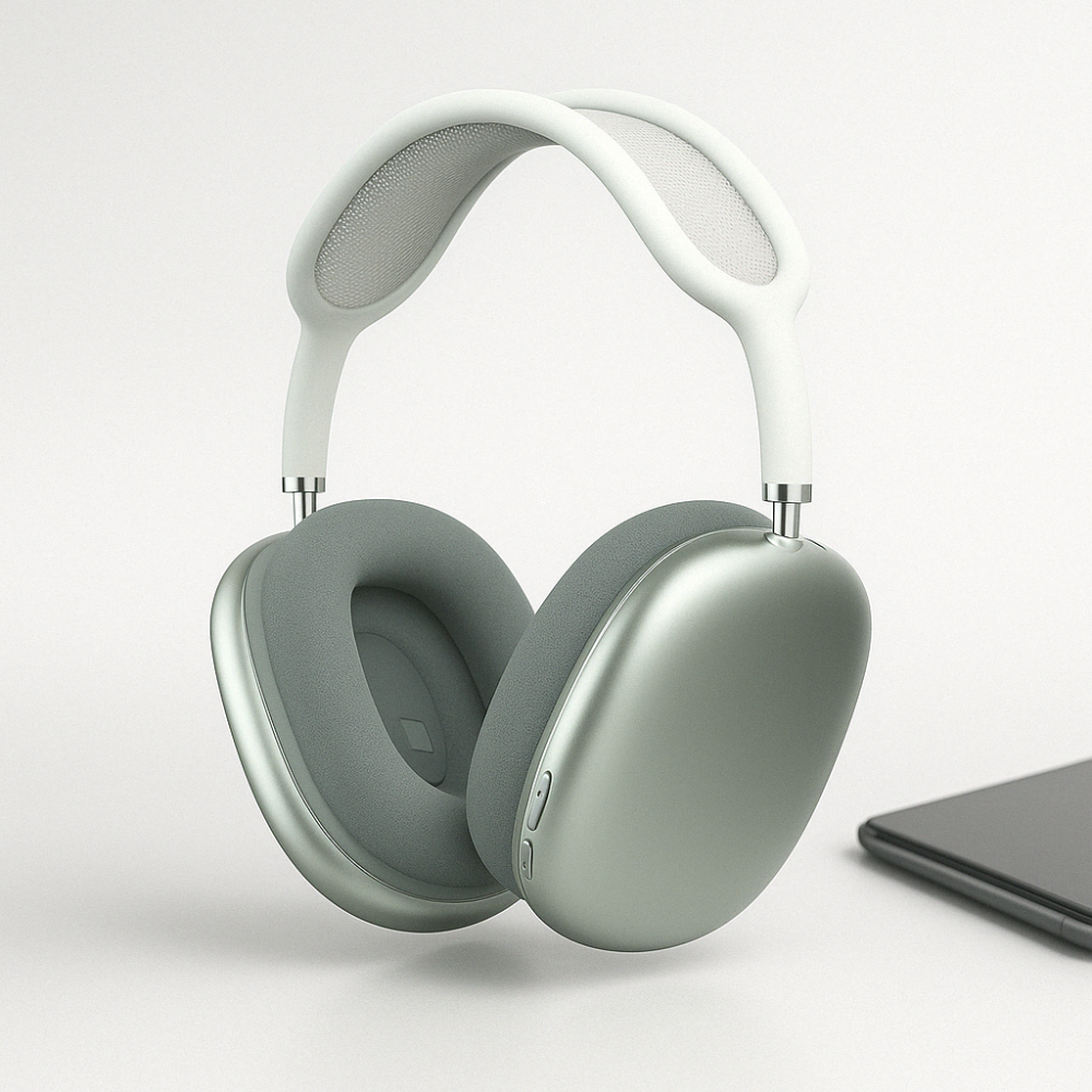 Wireless noise cancelling over-ear headphones with Bluetooth 5.4 and built-in microphone
