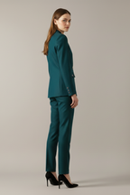 Women's blazer set with one button and straight trousers, smart casual two-piece