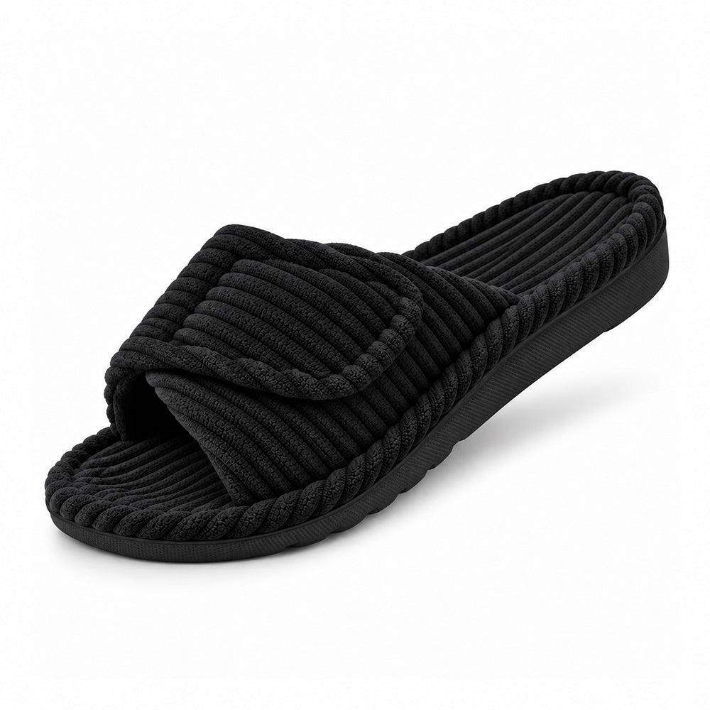 Arch Support Slippers Women Corduroy Velvet Lined Non Slip Winter