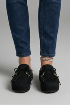 Women platform sandals round toe slip-on with leather lining and rubber outsole