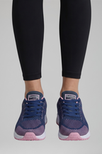 Women's orthopaedic walking shoes knit mesh lace-up cushioned sole low-top
