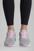 Women's orthopaedic walking shoes knit mesh lace-up cushioned sole low-top