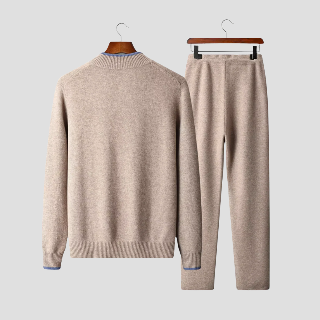 Men's Lounge Set Zip | Merino Wool Two-Piece | Soft Comfort