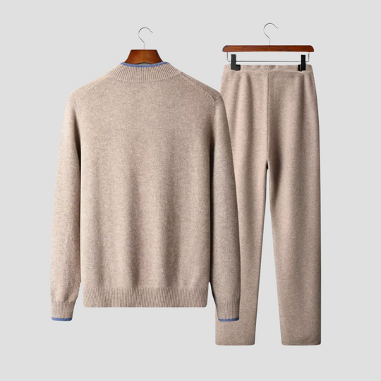 Men's Lounge Set Zip | Merino Wool Two-Piece | Soft Comfort