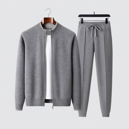 Men's Lounge Set Zip | Merino Wool Two-Piece | Soft Comfort