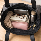 Women tote bag with adjustable shoulder strap structured minimalist design