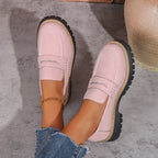 Arch Support Loafers Women Wide Fit Platform Chunky Sole Cushioned