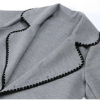 Women reversible pocket coat midi length in beige and black