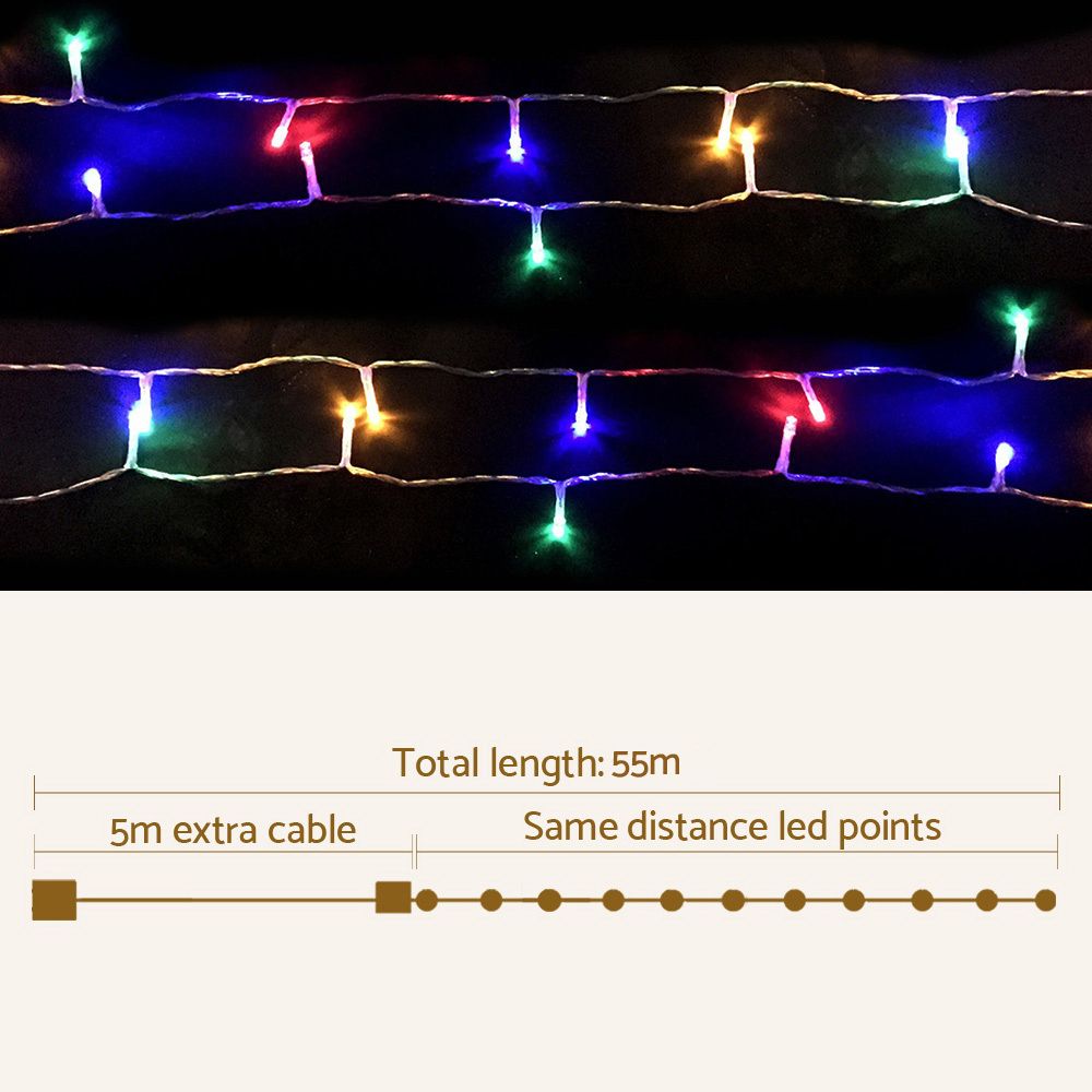 Christmas LED String Lights 50M Multicolour Waterproof Xmas Decor