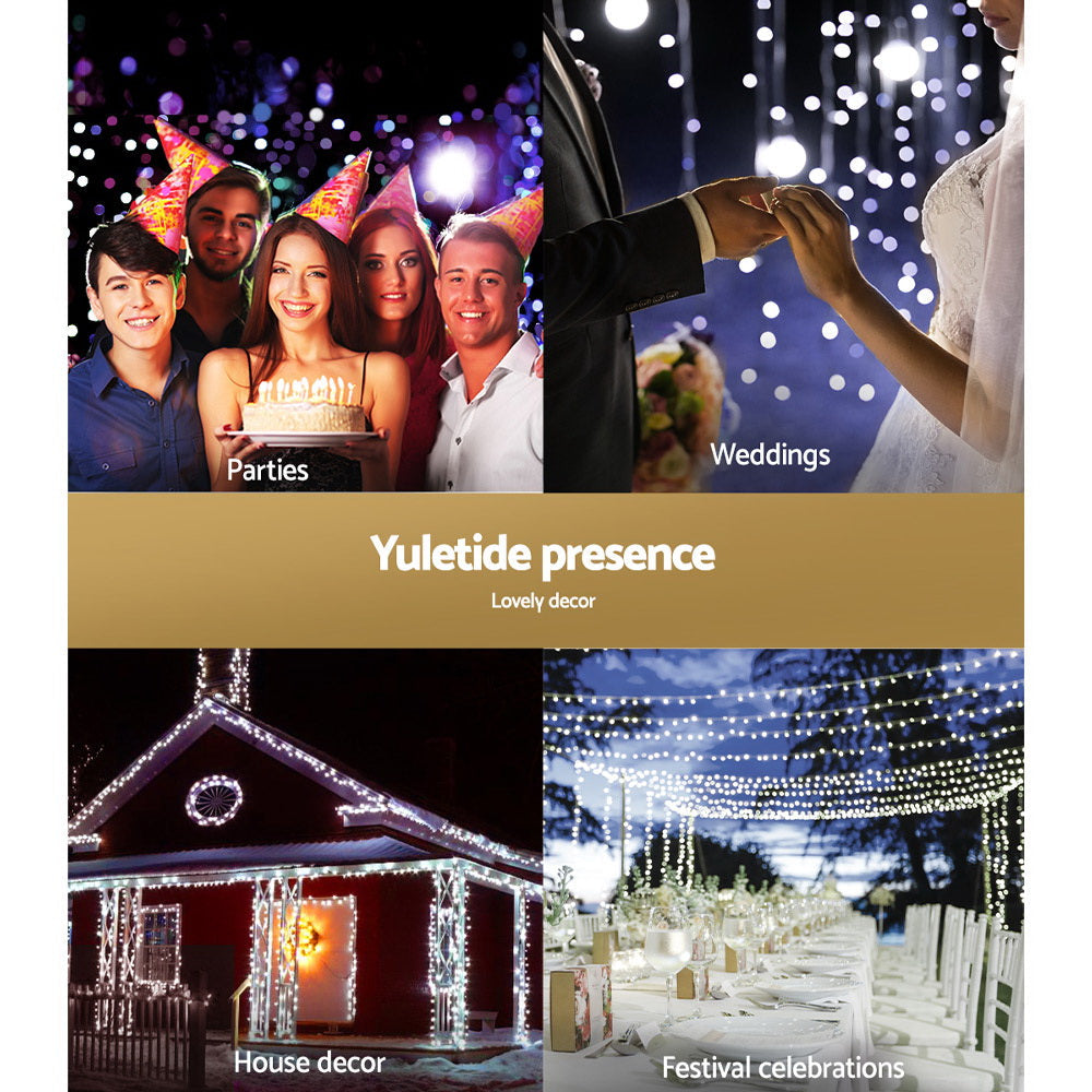 Christmas LED String Lights 100M 500 Cold White LED Bulbs Waterproof