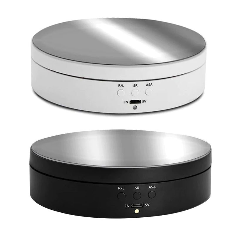 360° electric motorized rotating display stand, USB turntable for photography and jewelry