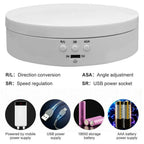 360° electric motorized rotating display stand, USB turntable for photography and jewelry