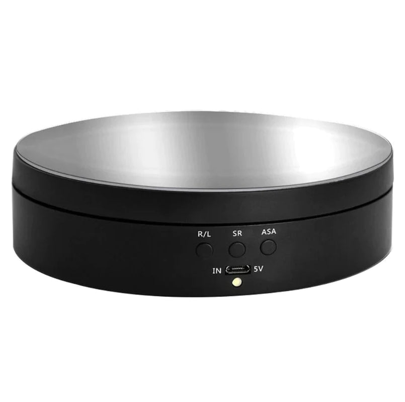 360° electric motorized rotating display stand, USB turntable for photography and jewelry