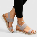 Women's orthopedic sandals with arch support and cushioned footbed for plantar fasciitis relief
