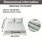 Bamboo mattress protector with cooling 3D air layer and breathable surface