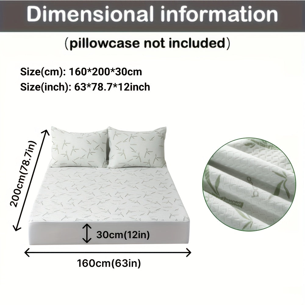 Bamboo mattress protector with cooling 3D air layer and breathable surface