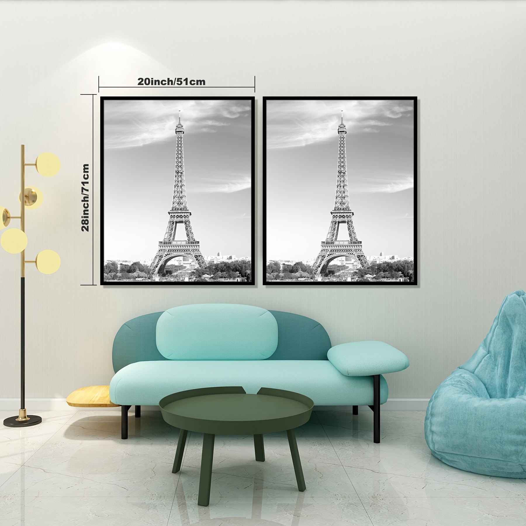 Black wall photo frames set of 2 for posters and artwork, vertical mounting