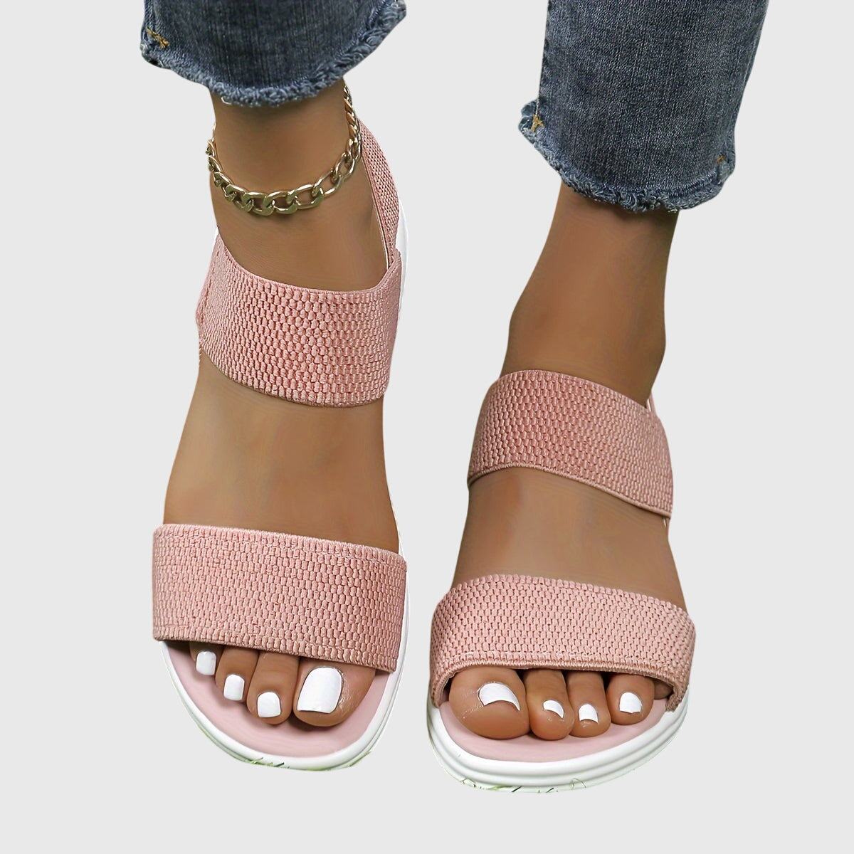 Women orthopedic sandals with arch support and adjustable strap