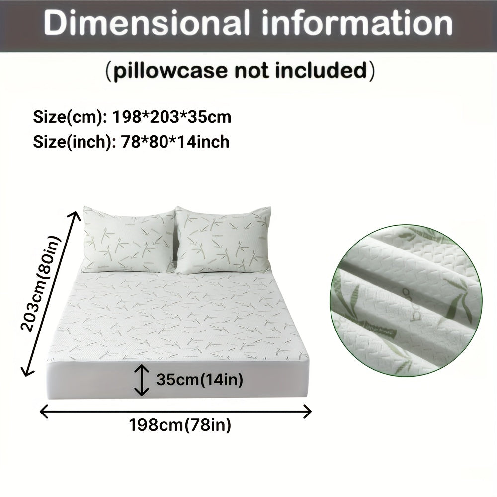 Bamboo mattress protector with cooling 3D air layer and breathable surface