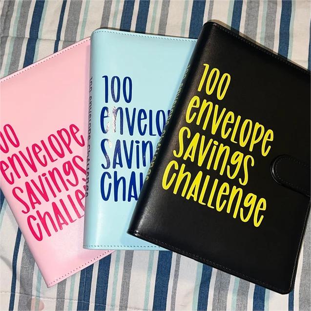 100-Day Challenge Binder A5 goal tracker and progress planner in multiple colors