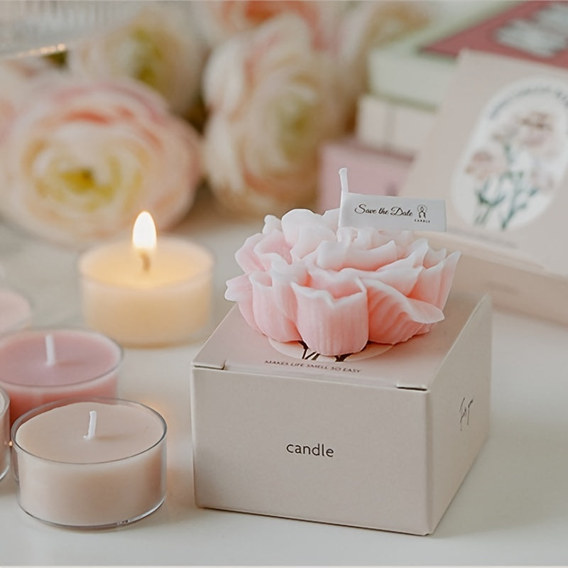 Carnation scented candle decorative paraffin gift for Mother's Day Valentine's Day Christmas