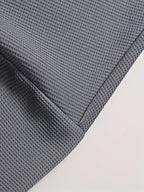 Men's two-piece waffle fabric set, relaxed fit, T-shirt and shorts in black and beige
