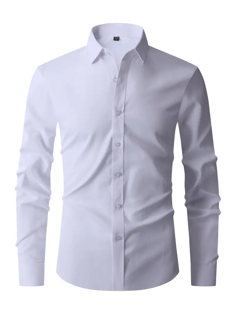 Men slim fit button up shirt classic collar available in multiple colors