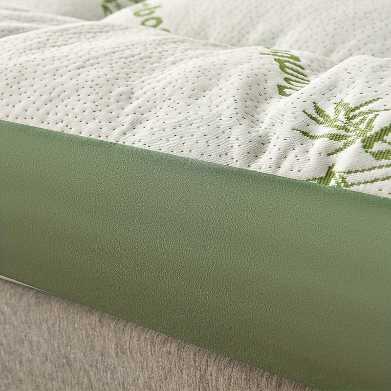 Mattress topper king size bamboo cooling quilted with back support