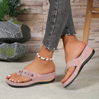Women's orthopedic sandals with gel sole and wide heel, open toe design