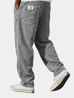 Men's corduroy drawstring trousers relaxed fit all-season smart casual