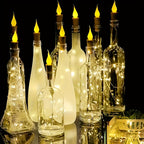 LED bottle lights battery-powered cork design 10 pack for Christmas and party decoration