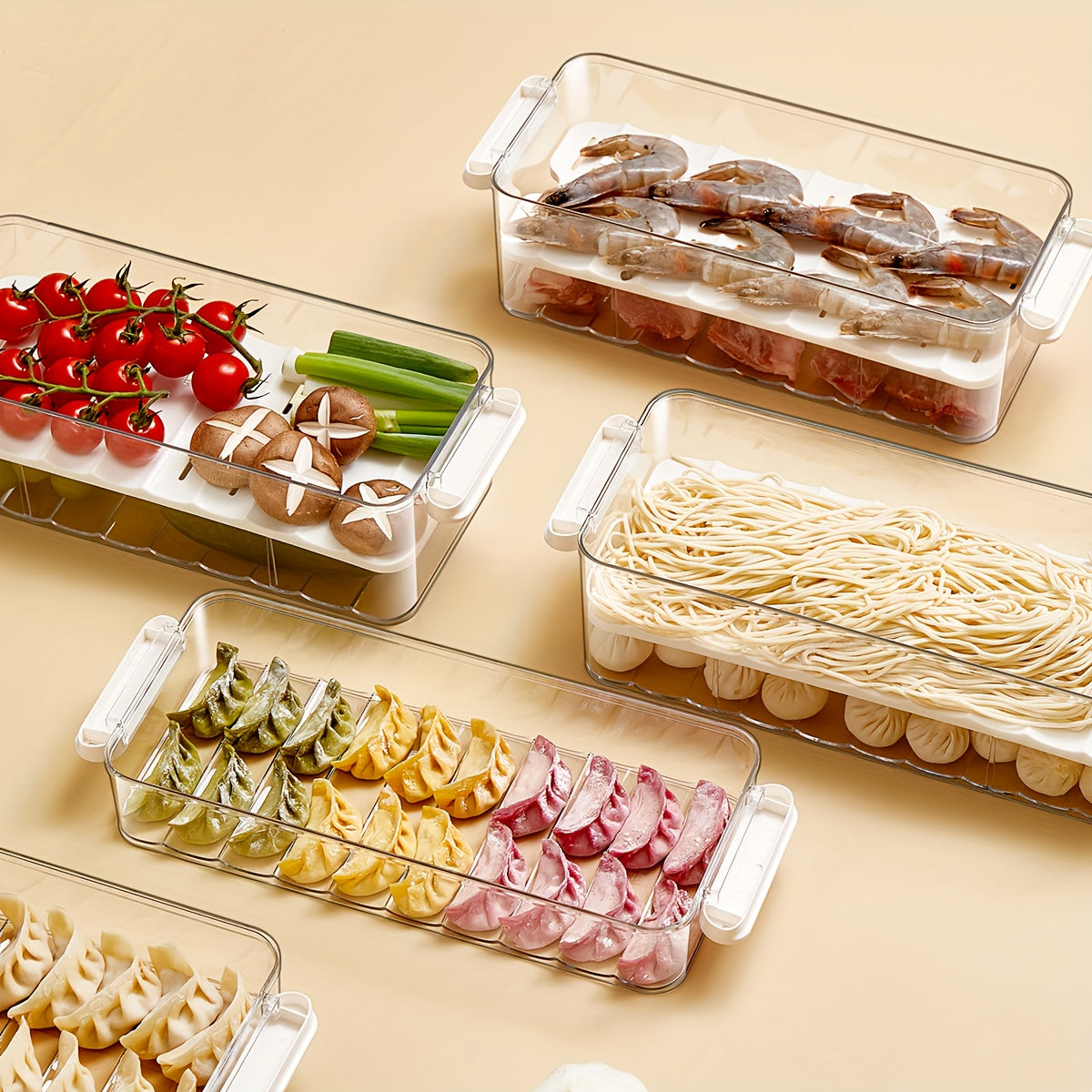 Refrigerator storage box food-safe PET container single and double layer