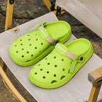Breathable lightweight clogs with slip-resistant outsole and ergonomic footbed