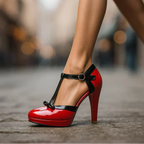 Women block heel pumps almond toe in multiple colours