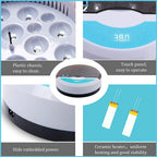 Automatic LED egg incubator with digital temperature control and built-in candler
