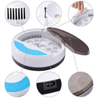 Automatic LED egg incubator with digital temperature control and built-in candler