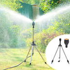 Automatic rotating garden sprinkler with adjustable tripod for lawn and garden watering