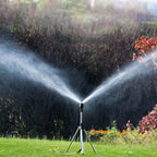 Automatic rotating garden sprinkler with adjustable tripod for lawn and garden watering